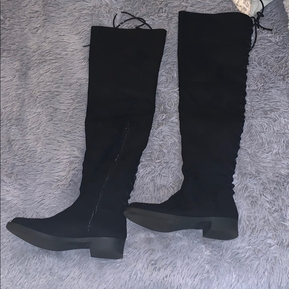 Charlotte Russe Shoes - Over the knee black boots